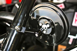 Axia Round Convex Glass Billet Arm Side Mirror Black 5" - MOD5SM-BK Axia Round Convex Glass Billet Arm Side Mirror Black 5" - MOD5SM-BK