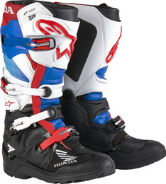 Alpinestars Honda Tech 7 (Previous Collection) Enduro Drystar Black White Blue Red Boots Alpinestars Honda Tech 7 (Previous Collection) Enduro Drystar Black White Blue Red Boots