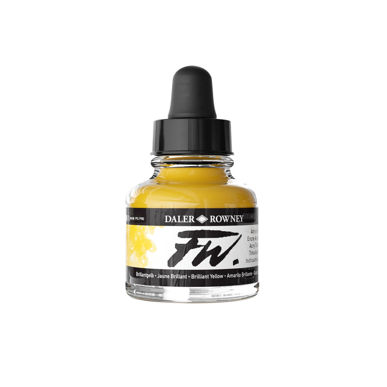 Daler Rowney FW Acrylic Artist Ink 29.5ml Brilliant Yellow