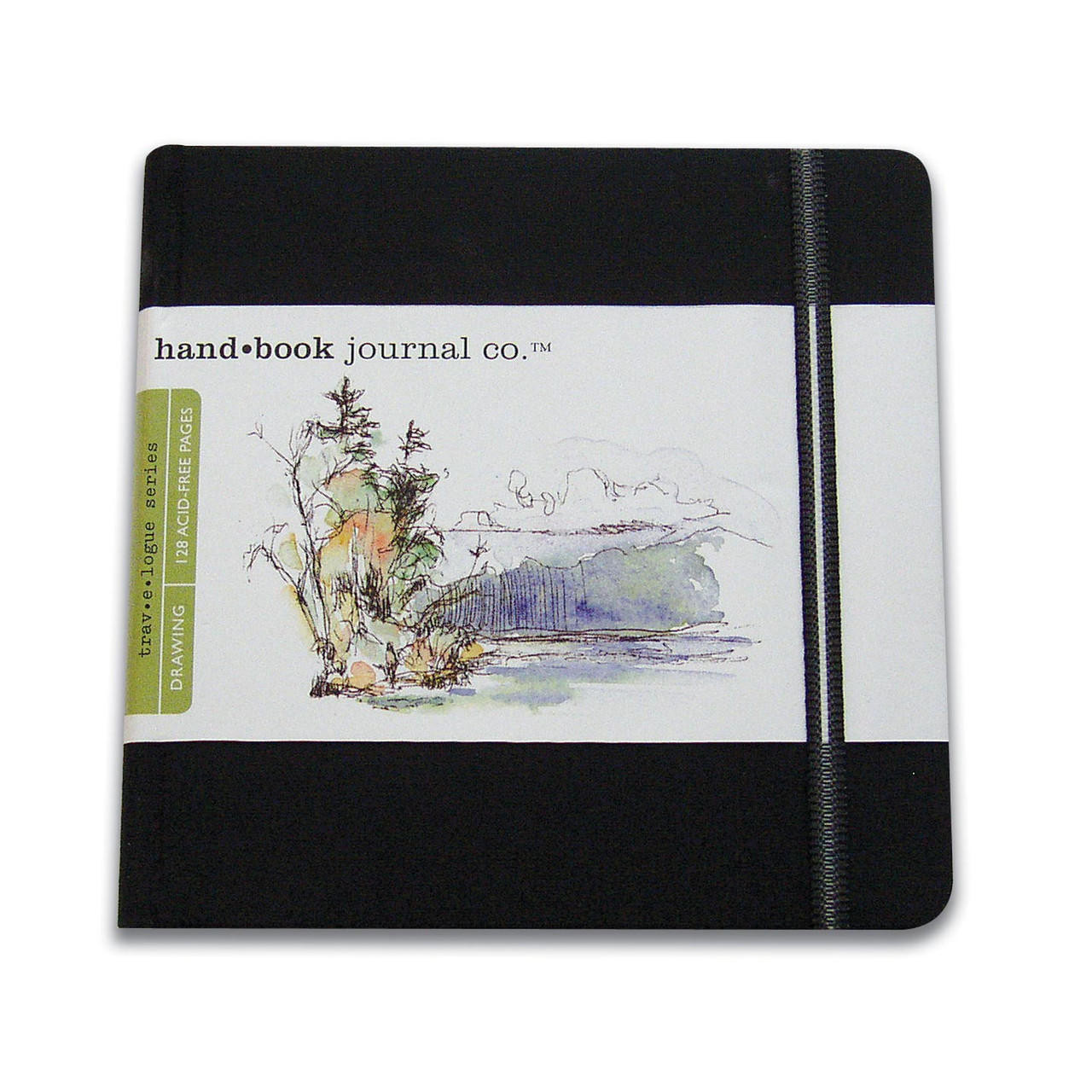 hand. book Journal Square Sketchbook 130gsm 5.5 inches Black