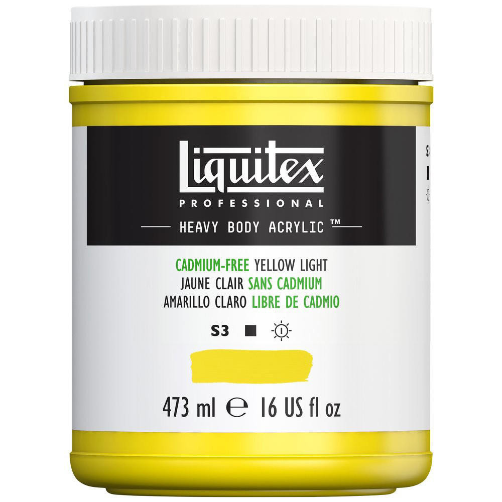 Liquitex Heavy Body Acrylic 473ml 889 Cadmium-Free Yellow Light
