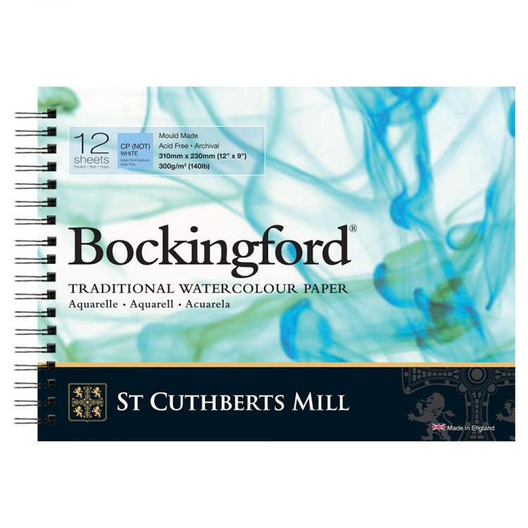 Bockingford Watercolour Spiral Pad 300gsm NOT 9 x 12in.