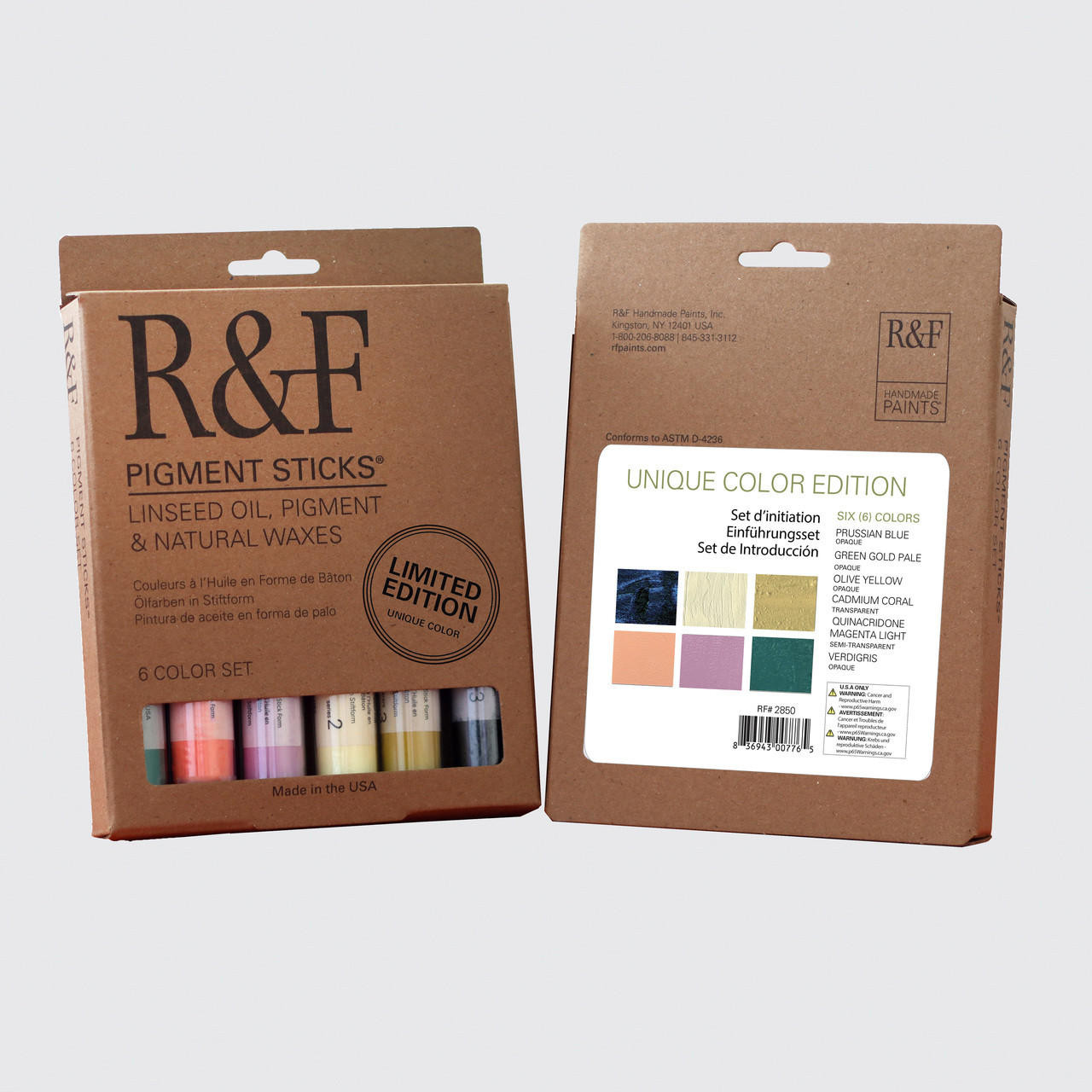 R & F Pigment Stick 38ml Unique Colours Set of 6