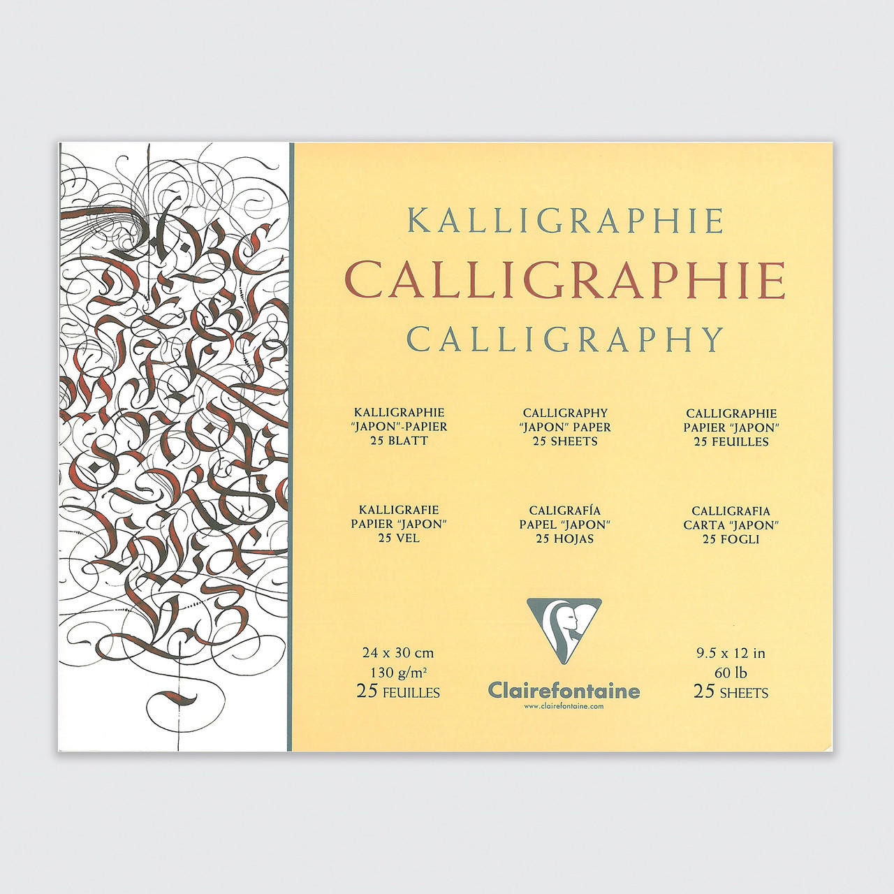 Clairefontaine Calligraphy Pad 25 Sheets 130gsm 24 x 30cm