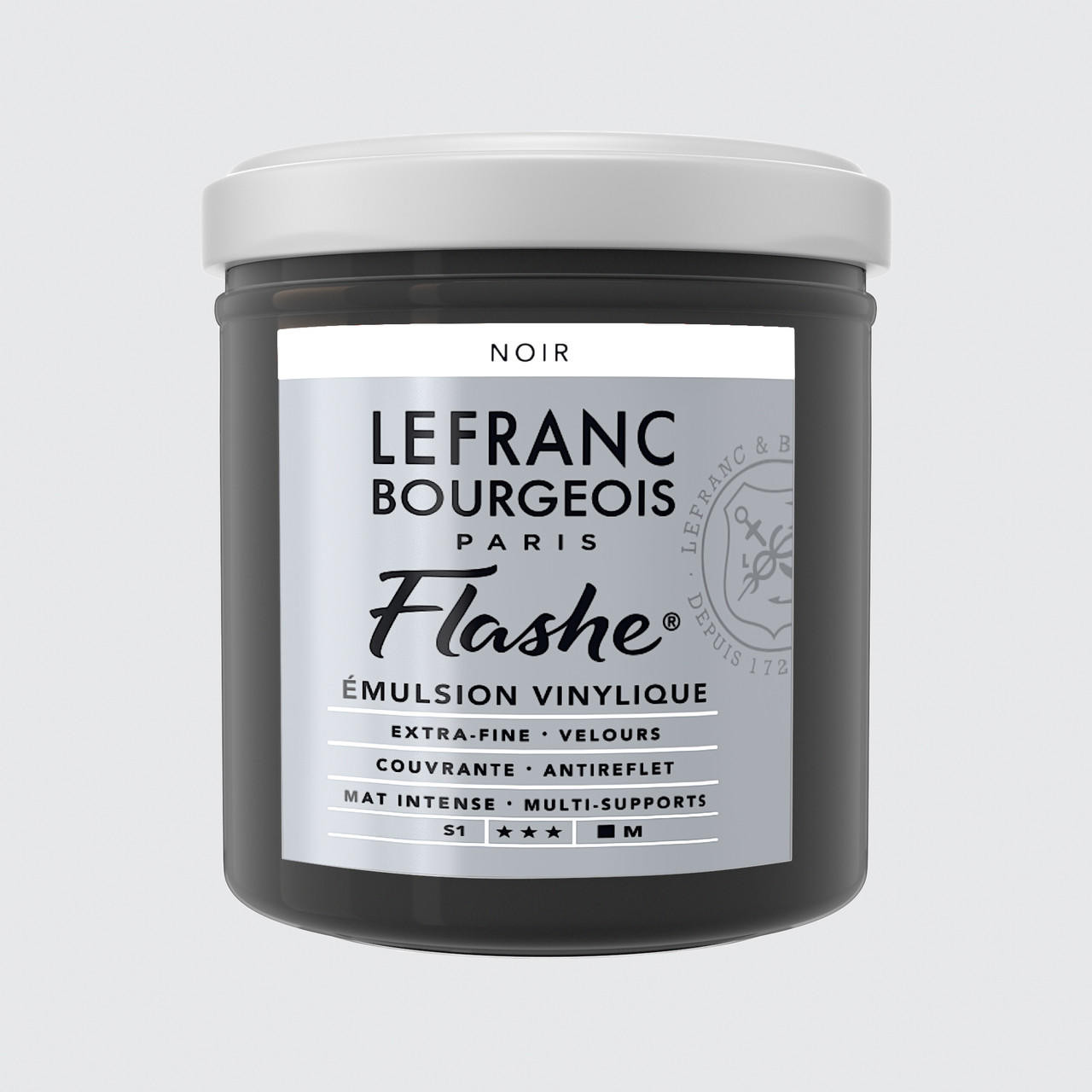 Lefranc and Bourgeois Flashe Vinyl Emulsion Paint 125ml Black