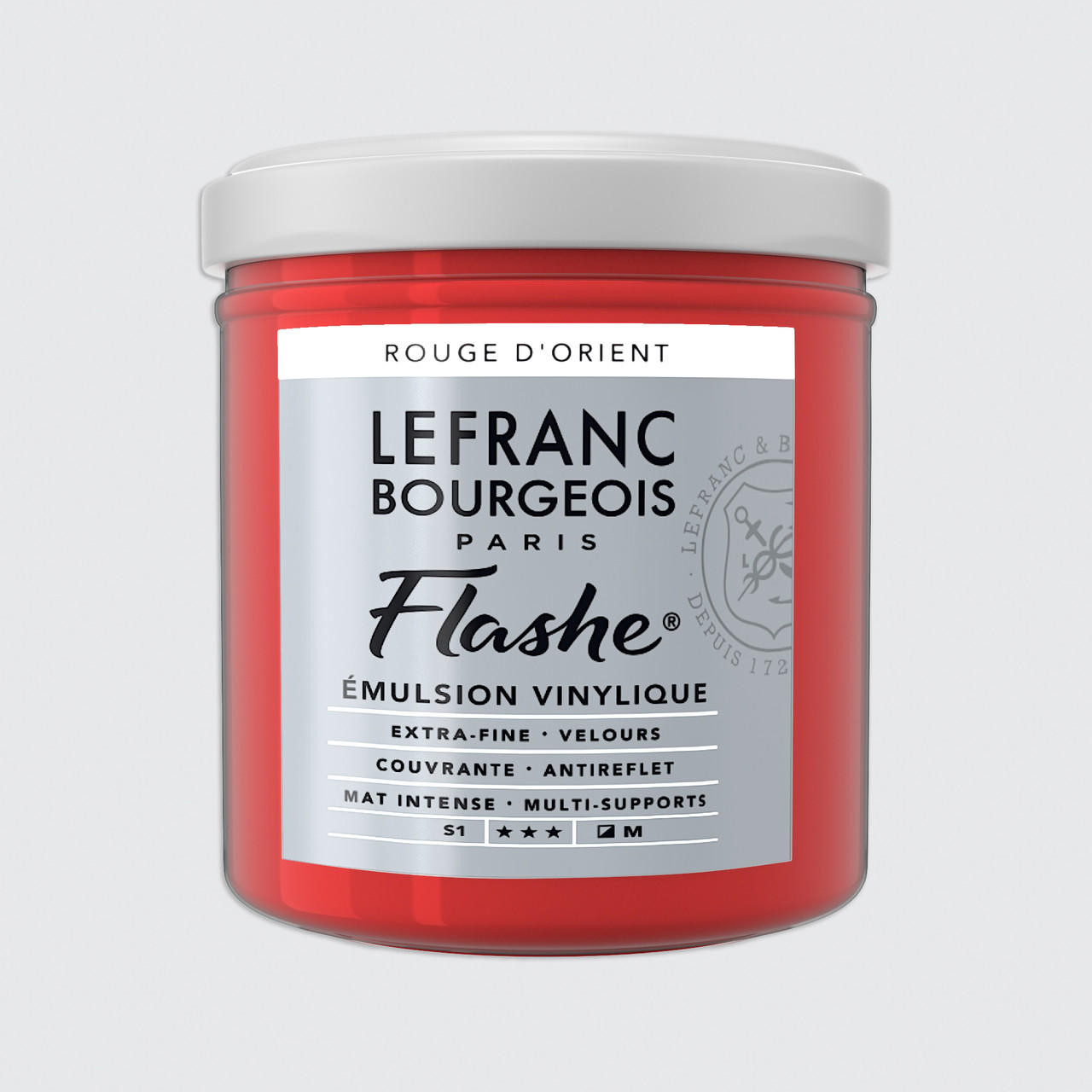 Lefranc and Bourgeois Flashe Vinyl Emulsion Paint 125ml Oriental Red