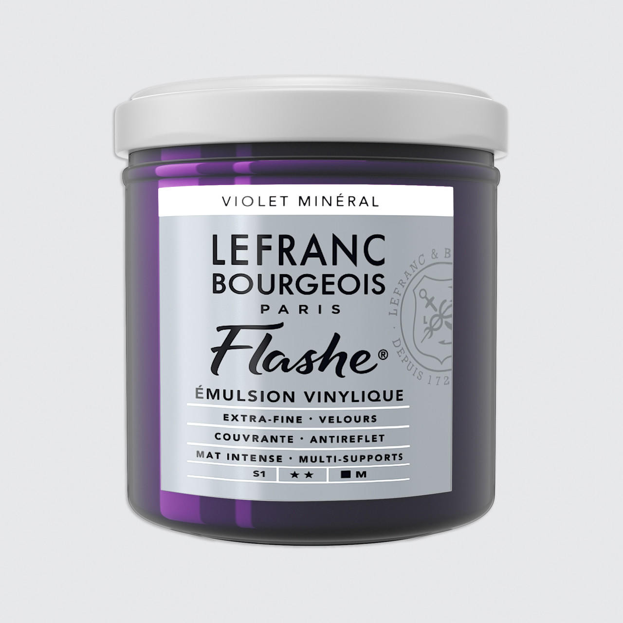 Lefranc and Bourgeois Flashe Vinyl Emulsion Paint 125ml Mineral Violet