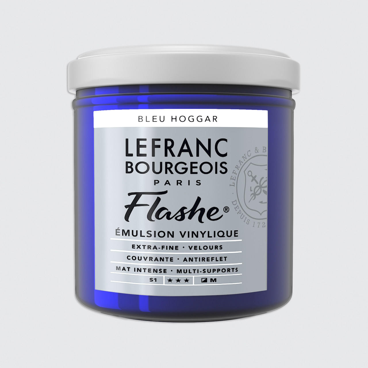 Lefranc and Bourgeois Flashe Vinyl Emulsion Paint 125ml Phthalocyanine Blue