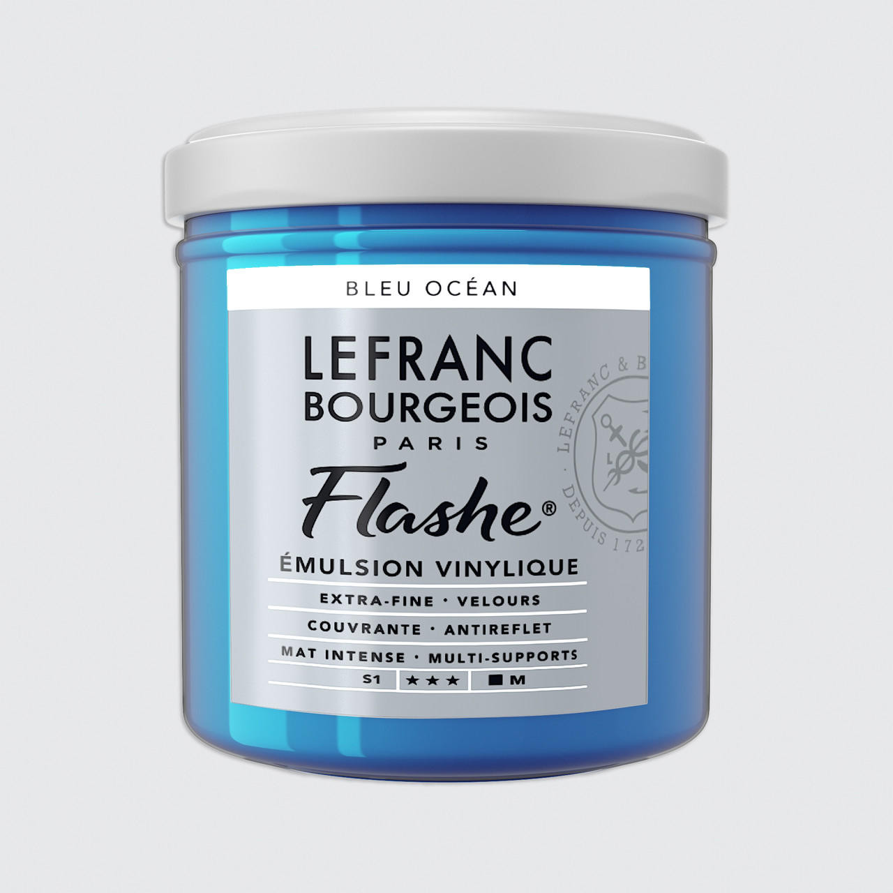 Lefranc and Bourgeois Flashe Vinyl Emulsion Paint 125ml Ocean Blue