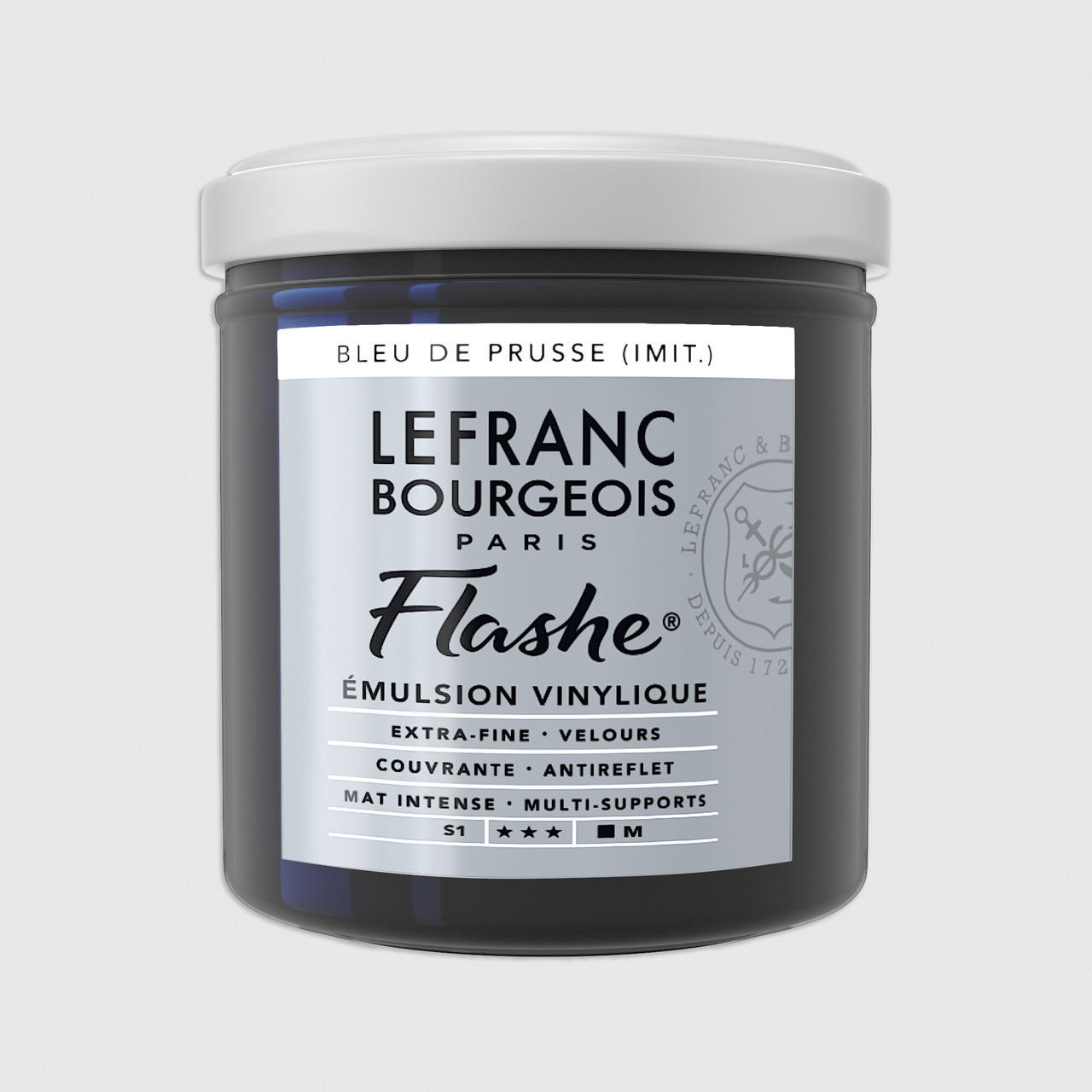 Lefranc and Bourgeois Flashe Vinyl Emulsion Paint 125ml Prussian Blue