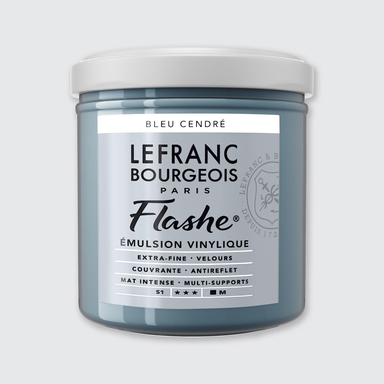 Lefranc and Bourgeois Flashe Vinyl Emulsion Paint 125ml Ash Blue