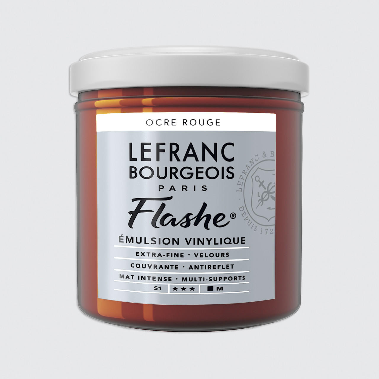 Lefranc and Bourgeois Flashe Vinyl Emulsion Paint 125ml Red Ochre