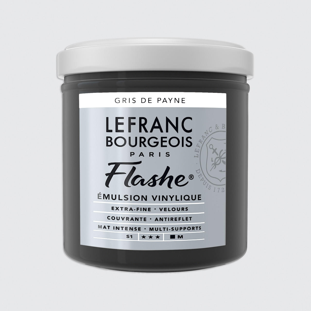 Lefranc and Bourgeois Flashe Vinyl Emulsion Paint 125ml Payne’s Grey