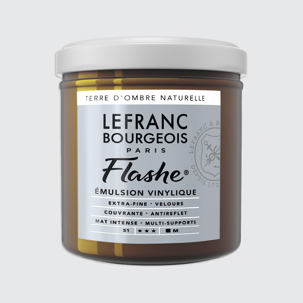 Lefranc and Bourgeois Flashe Vinyl Emulsion Paint 125ml Raw Umber