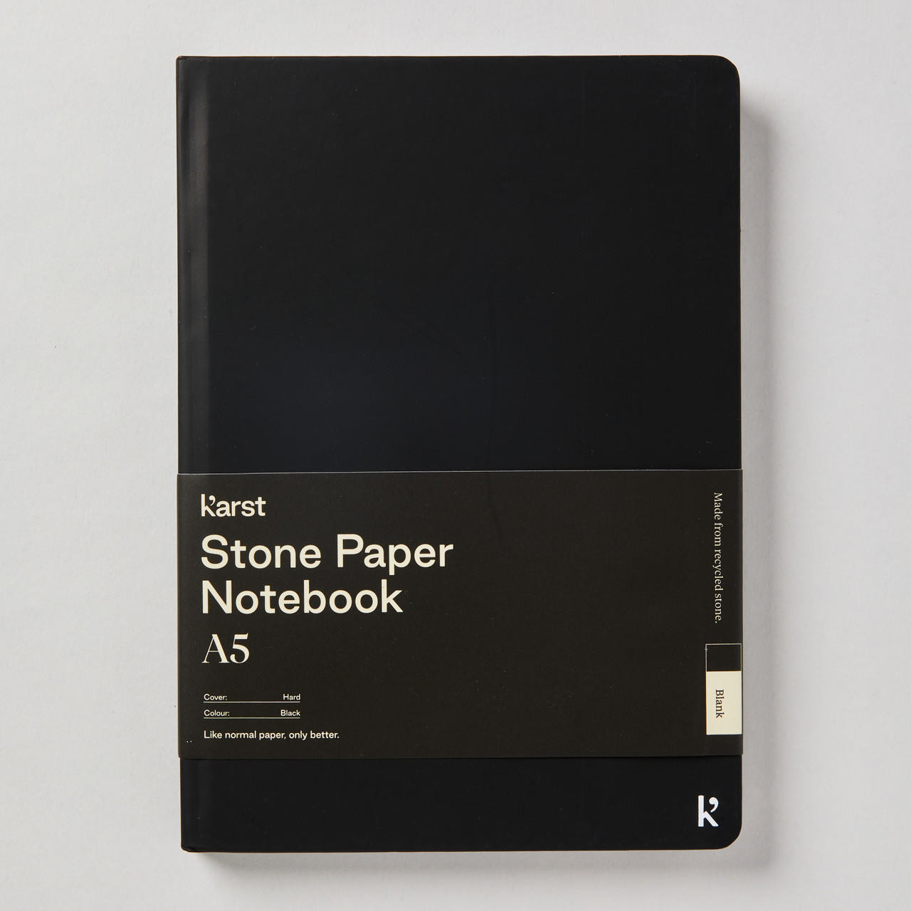 Karst Hardcover Blank Notebook 144gsm 144 Pages A5 Black