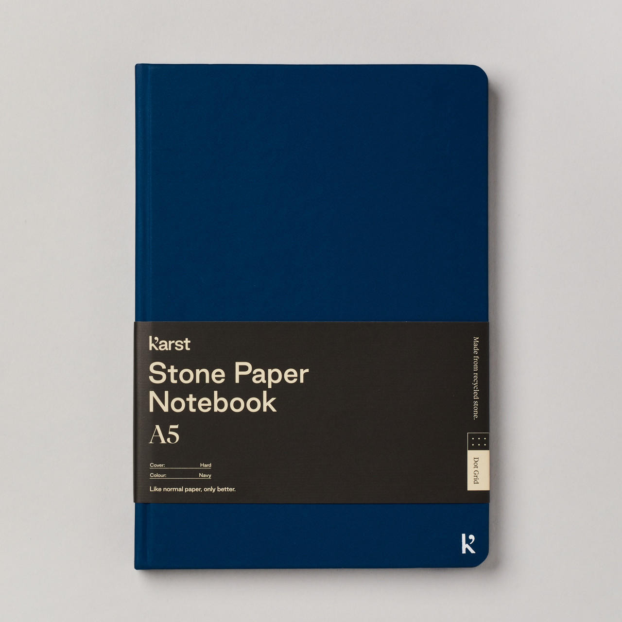 Karst Hardcover Dot Notebook 144gsm 144 Pages A5 Navy