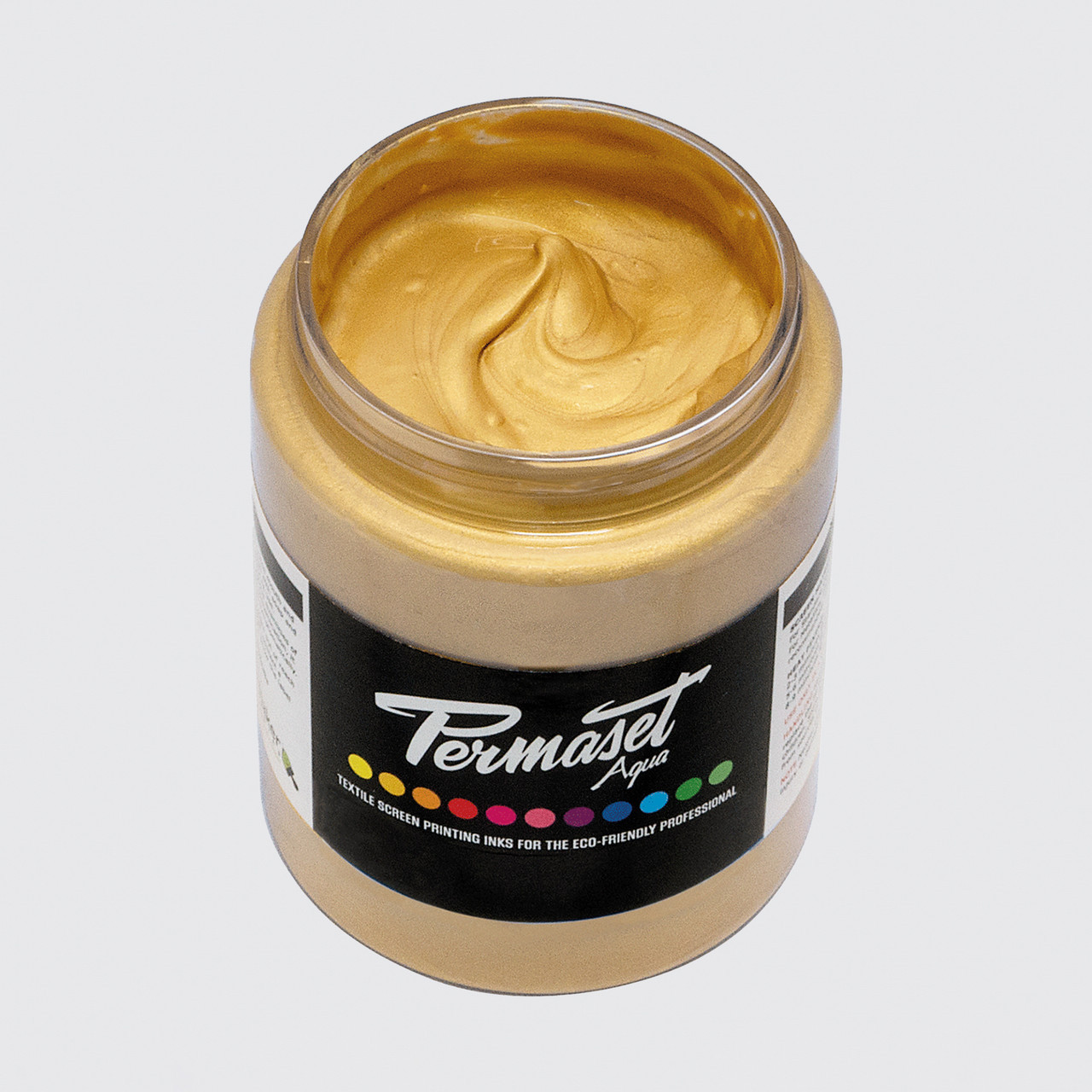 Permaset Aqua Metallic Fabric Printing Colour 300ml Gold Lustre