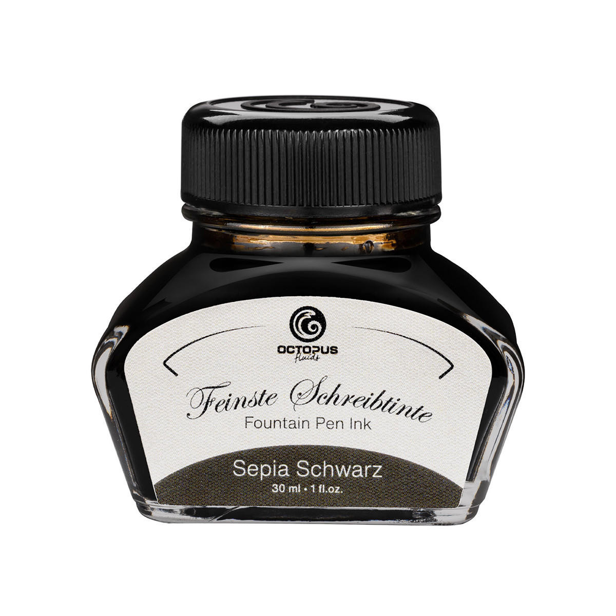 Octopus Fluids Fountain Pen Ink 30ml Schwarz Sepia