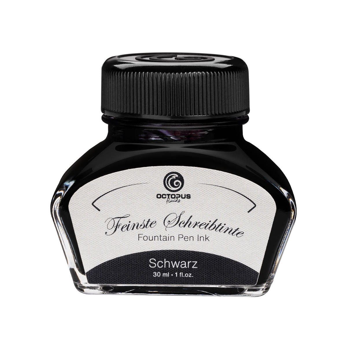 Octopus Fluids Fountain Pen Ink 30ml Schwarz Black