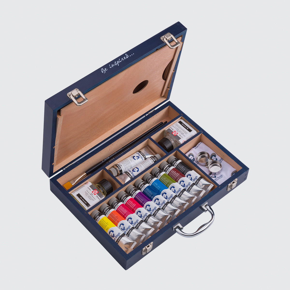 Van Gogh Oil Colour Basic Wooden Box XL and Accessories 40ml Assorted Colours Set of 12