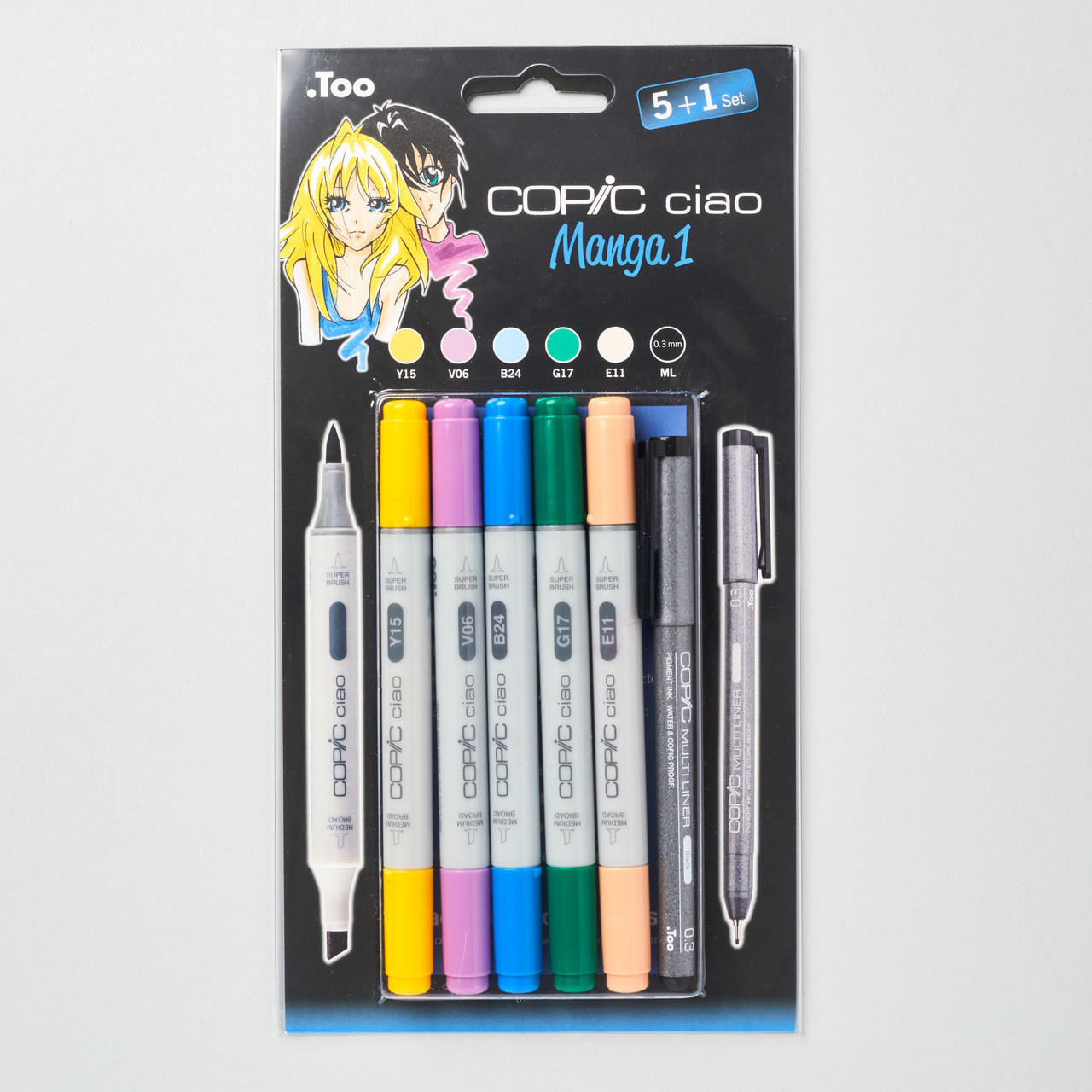 Copic Ciao Markers Manga Set 1 Pack of 6