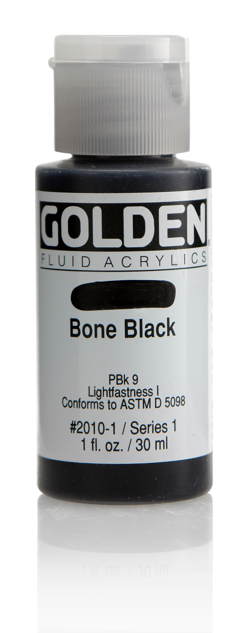 Golden Fluid Acrylic Paint 30ml Bone Black