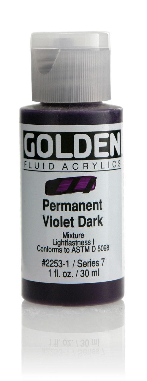 Golden Fluid Acrylic Paint 30ml Permanent Violet Dark