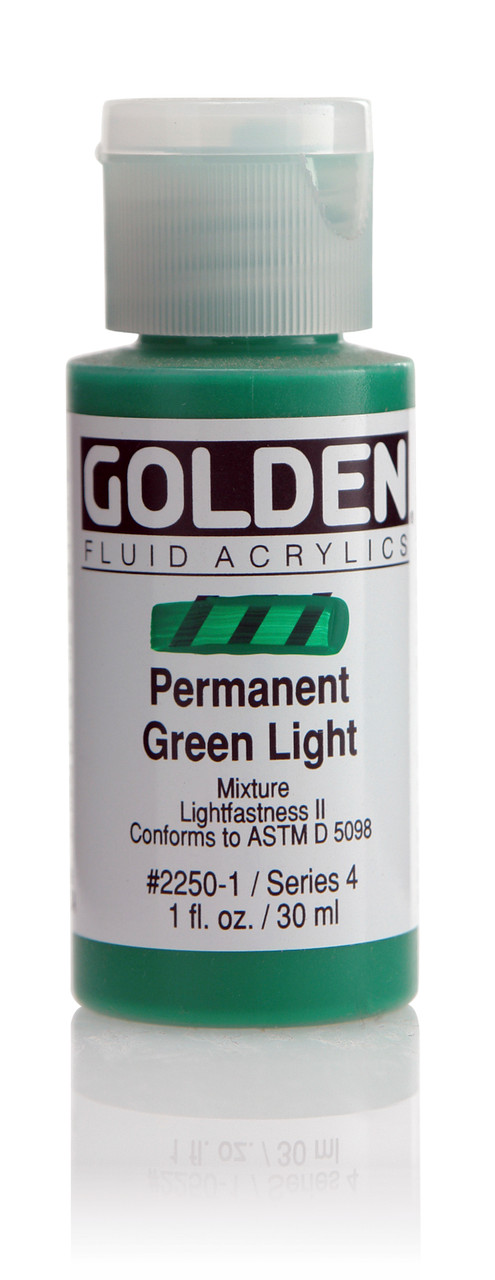 Golden Fluid Acrylic Paint 30ml Permanent Green Light