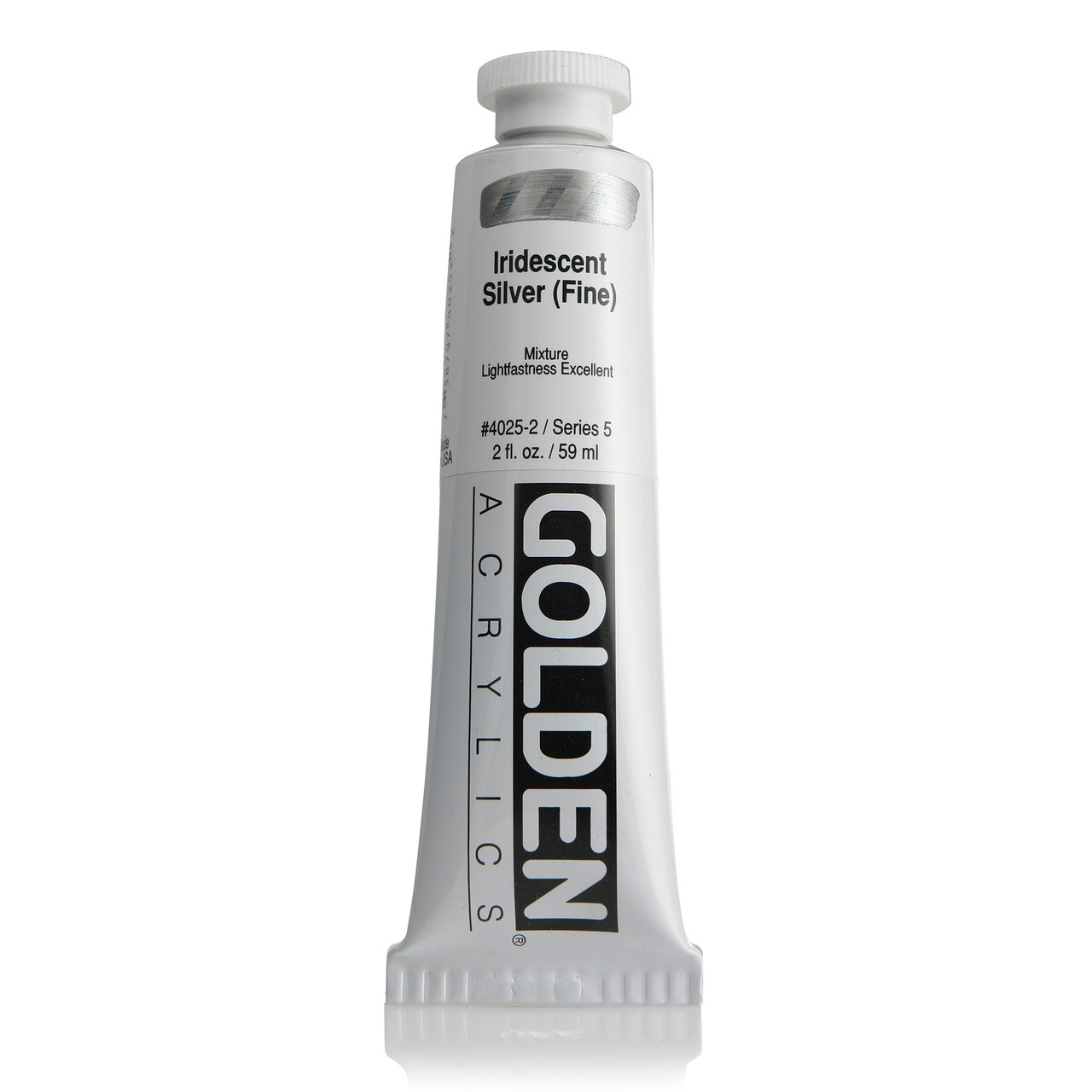 Golden Heavybody Acrylic 59ml Iridescent Silver (Fine)