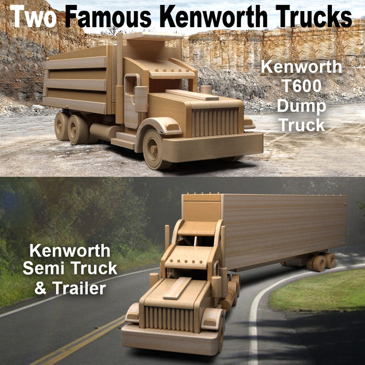 famous kenworth semi truck & trailer   kenworth t600 dump truck