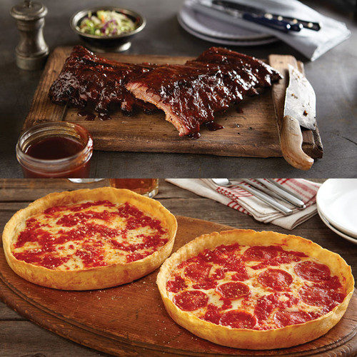 Real Urban BBQ Baby Back Ribs & 2 Lou's Pizzas
