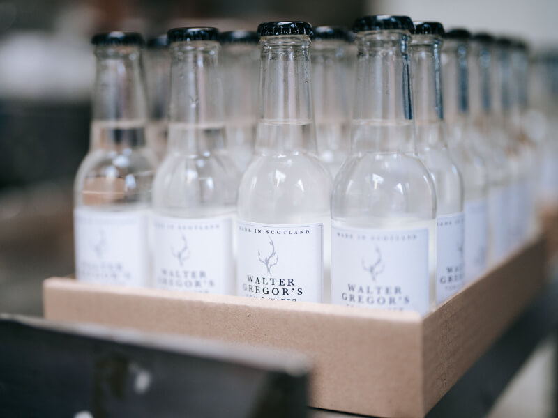 bottles of walter gregors being exported