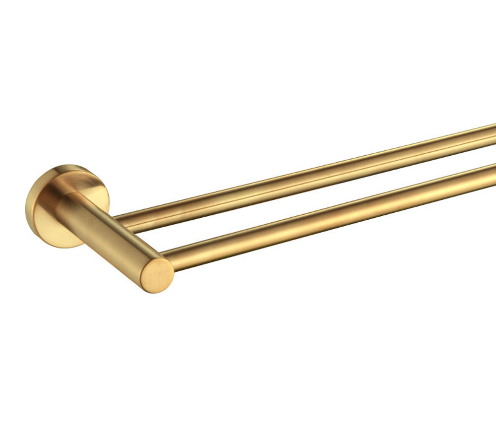gold | brass lollypop double towel rail 600mm | 750mm