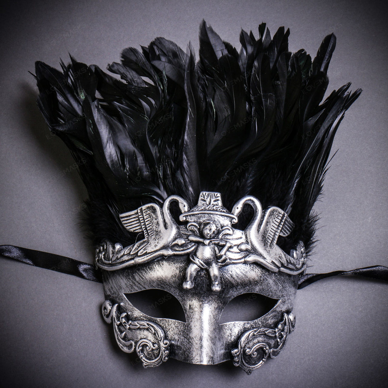 Маска кошечки Devil & Angel, черная, OS DA_7038kom mask One size - Devil & Angel - Маски - Купить