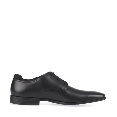 Academy, Black leather boys lace-up school shoes