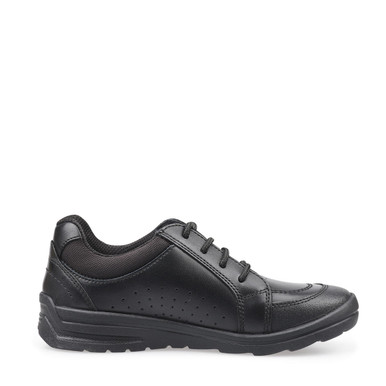 Yo Yo, Black leather boys lace-up school shoes