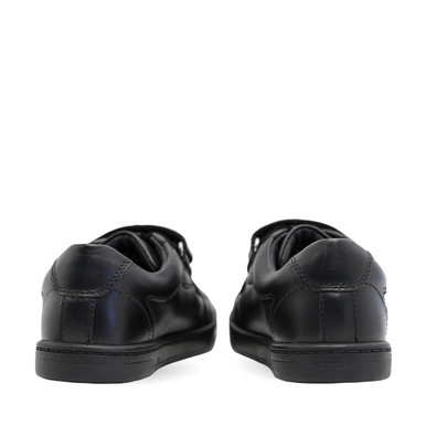 Explore, Black leather boys rip-tape first school shoes