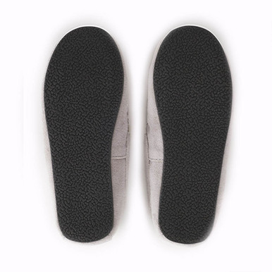 Snuggle, Grey suede cat slip-on slippers