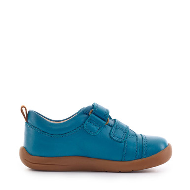 Tree House, Bright blue leather rip-tape first walking shoes