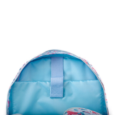 Bundle, Pale blue coated fabric/unicorn print school backpack