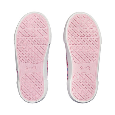 Loveheart, Pink heart print girls closed rip-tape girls canvas shoes