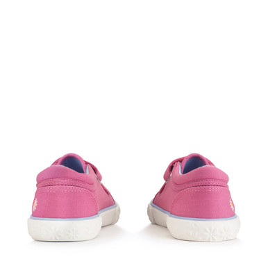 Sandy Beach, Pink girls closed rip-tape canvas shoes