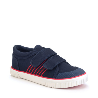 Sandy Beach, Navy boys and girls closed riptape canvas shoes