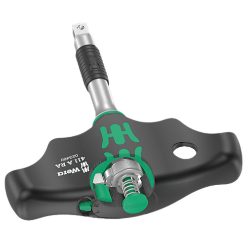 WERA 411 A RA T-handle adapter screwdriver with ratchet function, 1/4"