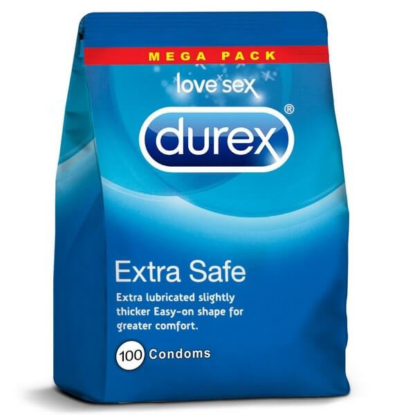 Durex Extra Safe Condoms Bulk Packs 100 Condoms - Extra Safe