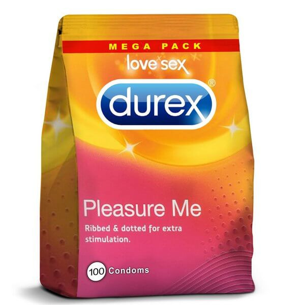 Durex Pleasure Me (Pleasuremax) Ribbed & Dotted Condoms Bulk Packs 100 Condoms - Textured