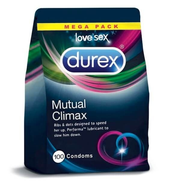 Durex Mutual Climax Delay Ribbed & Dotted Condoms Bulk Packs 600 Condoms - Textured