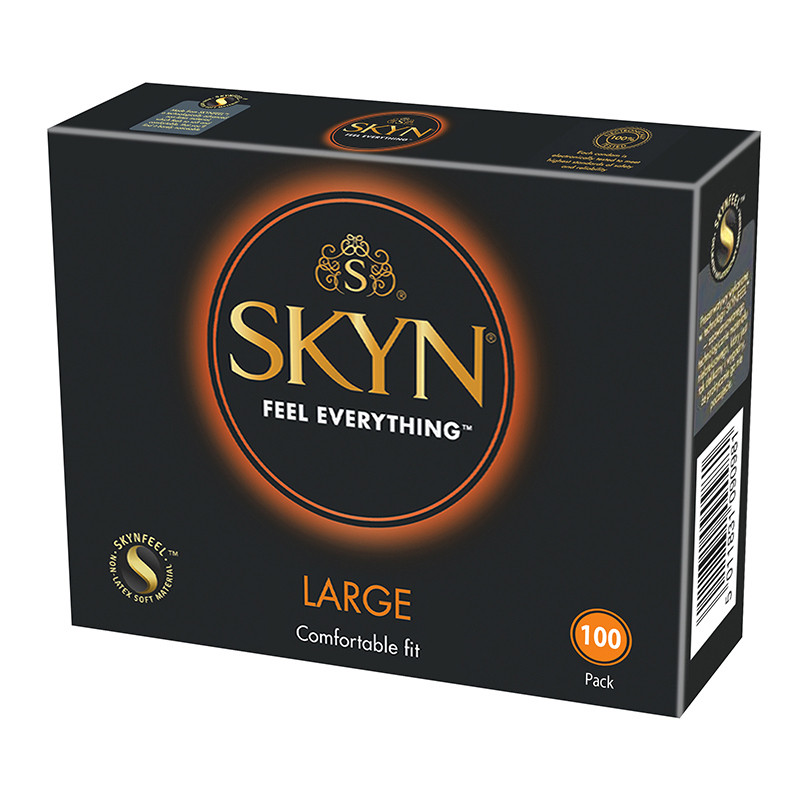 Skyn Large Latex Free Condoms Bulk Packs 100 Condoms - Sensation