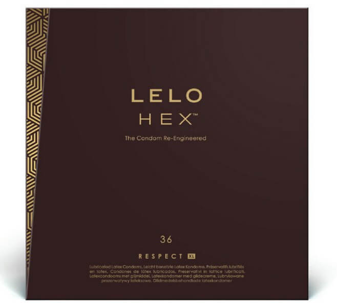 Lelo Hex Respect XL Large Extra Safe Condoms Bulk Packs 288 Condoms - Sensation