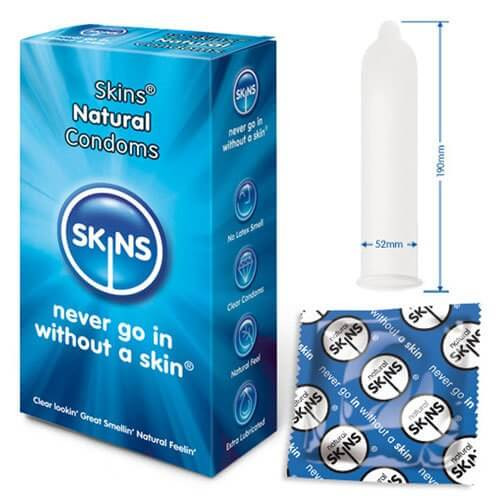 Skins Natural Regular Condoms 10 Condoms - Natural